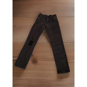 Cotton On High 90s Straight Leg Jeans Womens Size USA 4 Black Denim High Rise